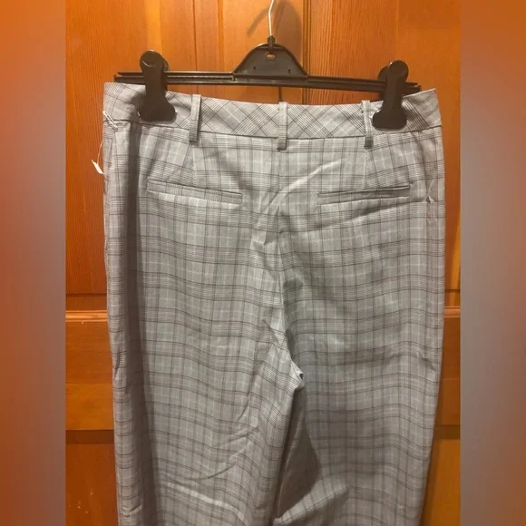 Nordstrom British Plaid High Waist Wide Leg Pants - NWOT - Picture 9 of 14